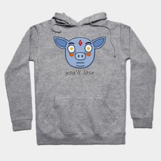 Pig Whom Loves a Staring Contest Hoodie